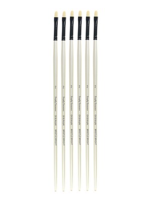 Robert Simmons Simply Simmons Long Handle Brushes 2 bristle bright [Pack of 6] (PK6-255141002)