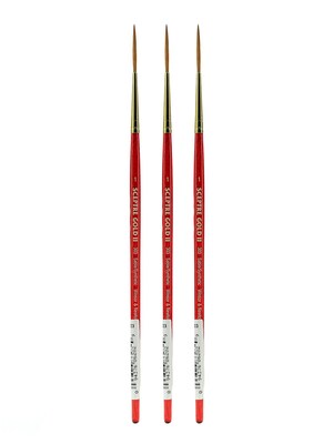 Winsor and Newton Sceptre Gold II Short Handled Brushes 1 lettering 303 [Pack of 3] (PK3-5183701)