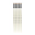 Robert Simmons Simply Simmons Long Handle Brushes, 6 Synthetic Bright, Pack of 6 (PK6-255160006)