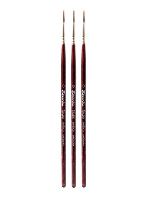 Global Art Escoda Prado Brushes bright 0 [Pack of 3] (PK3-1460-0)