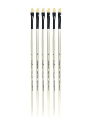 Robert Simmons Simply Simmons Long Handle Brushes, 4 Bristle Bright, Pack of 6 (PK6-255141004)