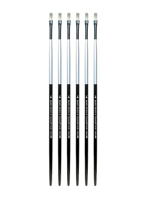 Dynasty Black Silver Flat Long Handle 4, 6/Pack (PK6-32849)