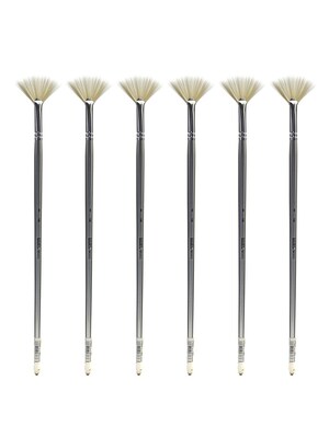 Liquitex Basics Brushes, Fan No. 8, Pack of 6 (PK6-6925008)