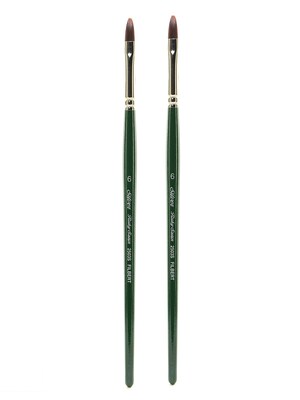 Silver Brush Ruby Satin Series Synthetic Brushes Short Handle 6 filbert 2503S [Pack of 2] (PK2-2503S-6)
