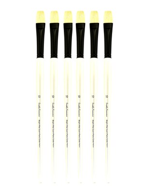Robert Simmons Simply Simmons Long Handle Brushes 10 bristle bright [Pack of 6] (PK6-255141010)