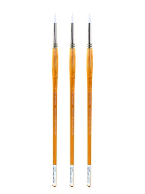 Grumbacher Bristlette Oil and Acrylic Brushes 6 round [Pack of 3] (PK3-4720R.6)