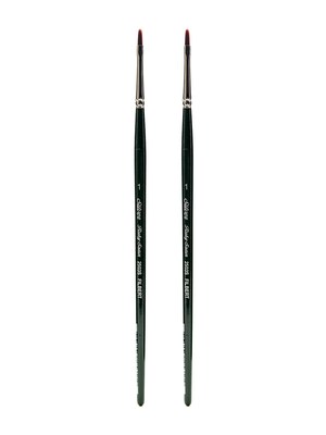 Silver Brush Ruby Satin Series Synthetic Brushes, Short Handle 1 Filbert 2503S, Pack of 2 (PK2-2503S-1)