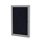Ghent 36"H x 30"W Enclosed Recycled Rubber Bulletin Board with Satin Frame, 1 Door, Confetti (PA13630TR-CF)