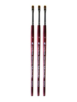 Princeton Velvetouch Mixed Media Brushes 4 chisel blender [Pack of 3] (PK3-3950CB-4)