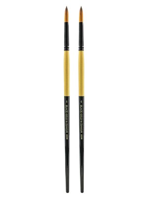 Dynasty Black Gold Series Long Handled Synthetic Brushes 6 round 1526R, 2/Pack (PK2-12144)