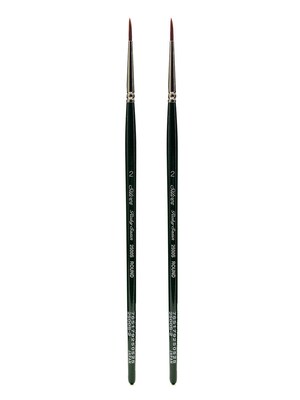 Silver Brush Ruby Satin Series Synthetic Brushes Short Handle 2 round 2500S [Pack of 2] (PK2-2500S-2)