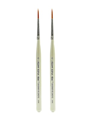 Silver Brush Ultra Mini Series Golden Taklon Brushes, 6 Designer Round, Pack of 2 (PK2-2431S-6)