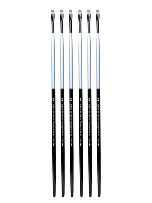 Dynasty Black Silver Bright Long Handle 2, 6/Pack (PK6-32841)