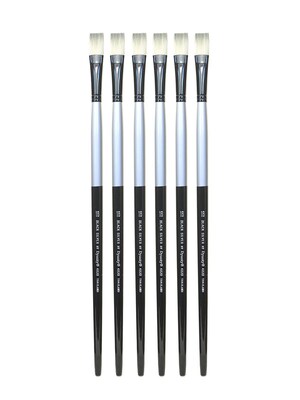 Dynasty Black Silver Bright Long Handle 16, Pack of 6 (PK6-32846)