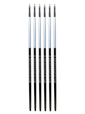 Dynasty Black Silver Bright Long Handle 0, 6/Pack (PK6-32840)