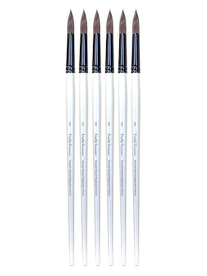 Robert Simmons Simply Simmons Extra Firm Filament Round Long Handle 8, Pack of 6 (PK6-255345008)