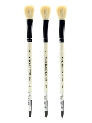 Winsor and Newton Series 240 Goat Hair Wash Brushes 1 [Pack of 3] (PK3-5224001)
