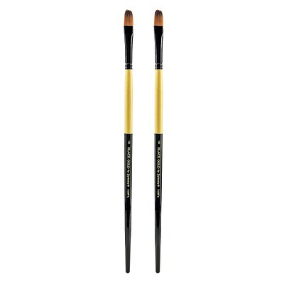 Dynasty Black Gold Series Long Handled Synthetic Brushes 6 filbert 1526FIL, 2/Pack (PK2-12168)