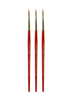Winsor and Newton Sceptre Gold II Short Handled Brushes 5 round 101 [Pack of 3] (PK3-5181705)