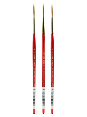 Winsor and Newton Sceptre Gold II Short Handled Brushes 2 lettering 303 [Pack of 3] (PK3-5183702)