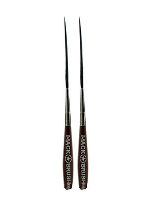 Andrew Mack Long Bob Pinstriper and Scroller Brush LB 2/0, Pack of 2 (PK2-LB-00)