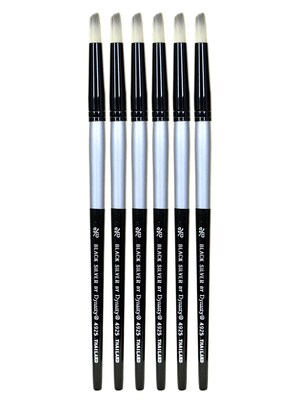 Dynasty Black Silver Deerfoot Short Handle 3/8, Pack of 6 (PK6-32752)