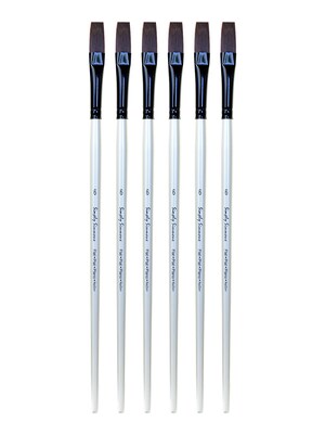 Robert Simmons Simply Simmons Extra Firm Filament flat long handle 6 [Pack of 6] (PK6-255344006)