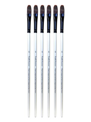 Robert Simmons Simply Simmons Extra Firm Filament filbert long handle 6 [Pack of 6] (PK6-255342006)