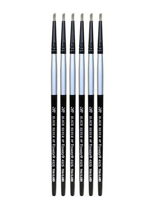 Dynasty Black Silver Deerfoot Short Handle 1/8, Pack of 6 (PK6-32750)