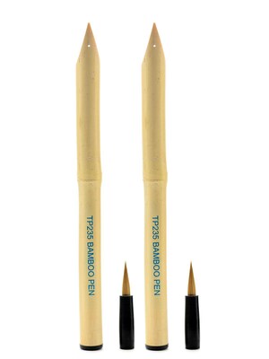 Yasutomo Combo Bamboo Pen and Brush [Pack of 2] (PK2-TP235)