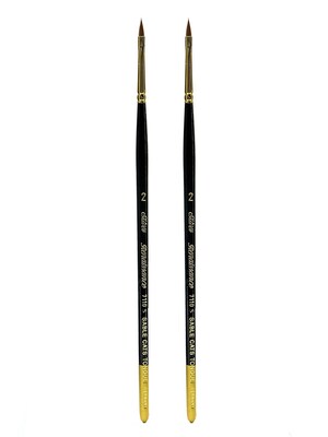 Silver Brush Renaissance Series Brushes Short Handle 2 cats tongue [Pack of 2] (PK2-7110S-2)