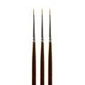 Princeton Series 7000 Long Handled Kolinsky Sable Brushes round size 2/0 [Pack of 3] (PK3-7000R2/0)