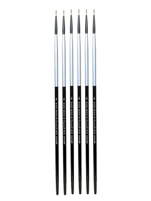 Dynasty Black Silver Round Long Handle 4, 6/Pack (PK6-32855)