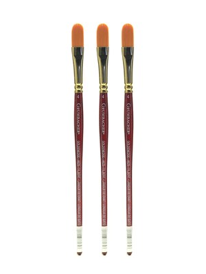 Grumbacher Goldenedge Watercolor Brushes, 4 Filbert, Pack of 3 (PK3-4625.4)