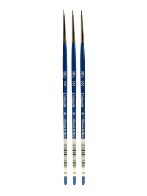 Winsor and Newton Cotman Water Colour Brushes 3/0 round 111 [Pack of 3] (PK3-5301030)