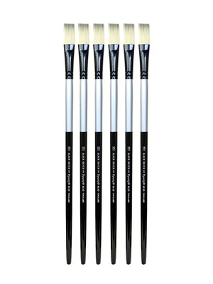 Dynasty Black Silver Flat Long Handle 18, Pack of 6 (PK6-32852)