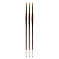 Grumbacher Gainsborough Oil and Acrylic Brushes, 4 Flat, Pack of 3 (PK3-1271F.4)