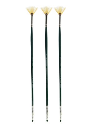 Grumbacher Gainsborough Oil and Acrylic Brushes 2 fan [Pack of 3] (PK3-1271N.2)