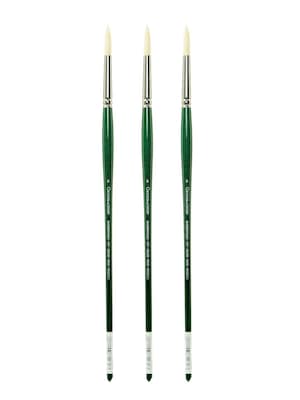 Grumbacher Gainsborough Oil and Acrylic Brushes, 6 Round, Pack of 3 (PK3-1271R.6)