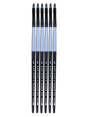 Dynasty Black Silver Oval Short Handle 4, 6/Pack (PK6-32771)