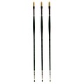 Grumbacher Gainsborough Oil and Acrylic Brushes, 2 Filbert, Pack of 3 (PK3-1271T.2)