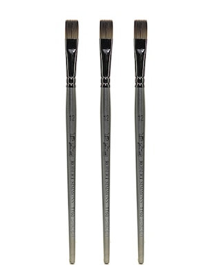 Robert Simmons Titanium Brushes Short Handle Single Stock 12 flat shader TT60 [Pack of 3] (PK3-225060012)