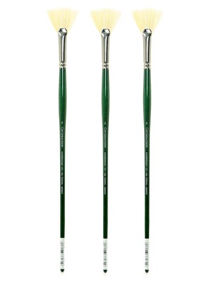 Grumbacher Gainsborough Oil and Acrylic Brushes 6 fan [Pack of 3] (PK3-1271N.6)