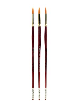 Grumbacher Goldenedge Oil and Acrylic Brushes, 5 Round, Pack of 3 (PK3-630R5G)