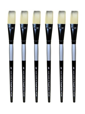 Dynasty Black Silver Stroke Short Handle 3/4, 6/Pack (PK6-32801)