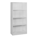 Regency Niche Mod 3 Shelf 65H Bookcase, White Wood Grain (NBC6530WH)