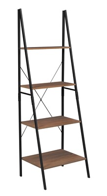Niche Soho 4 Shelf 72H Ladder Bookcase, Urban Walnut (NSBC7224UW)