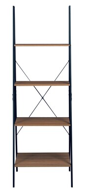 Niche Soho 4 Shelf 72H Ladder Bookcase, Urban Walnut (NSBC7224UW)