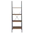 Niche Soho 4 Shelf 72H Ladder Bookcase, Urban Walnut (NSBC7224UW)