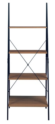 Niche Soho 4 Shelf 72"H Ladder Bookcase, Urban Walnut (NSBC7224UW)